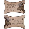 Manual Woodworkers & Weavers Manual Woodworkers & Weavers TWAMSE 12.5 x 8.5 in. Advice from a Moose Word Lumbar Pillow TWAMSE